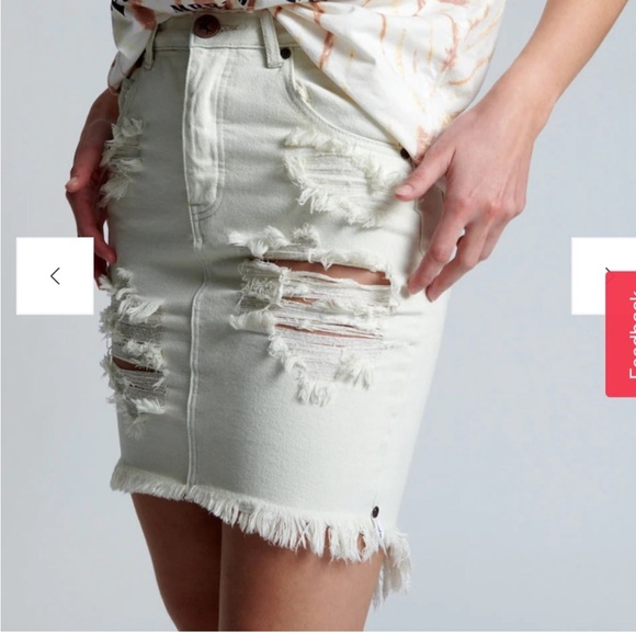 One Teaspoon Dresses & Skirts - ONE TEASPOON white denim skirt